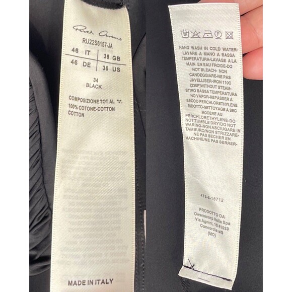 RICK OWENS Cutout ruched stretch-jersey top size 36/6 - Picture 8 of 9